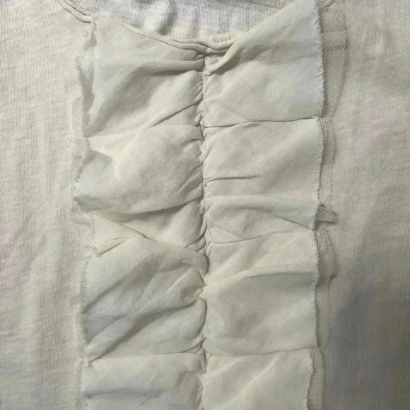 J. crew cream ruffled tank XS - Picture 5 of 6
